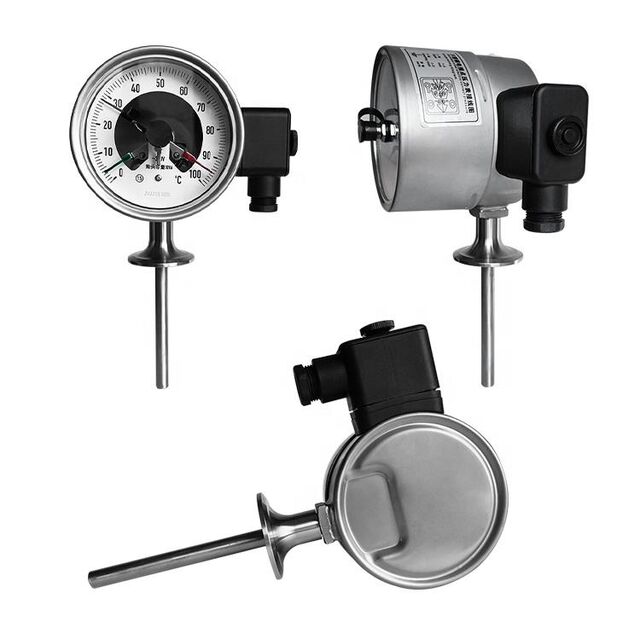 Industrial Stainless Steel Bimetal Electric Contact Thermometer Switch