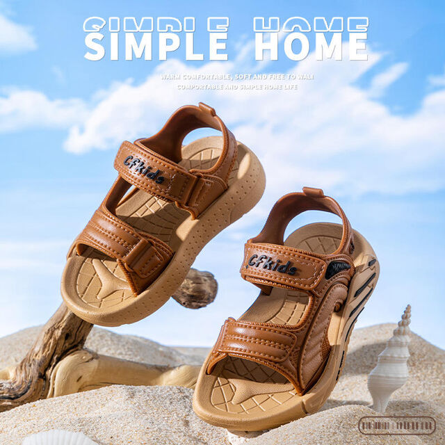 Summer Non Slip Soft Sole Baby Beach Footwear Magic Tape Sandals