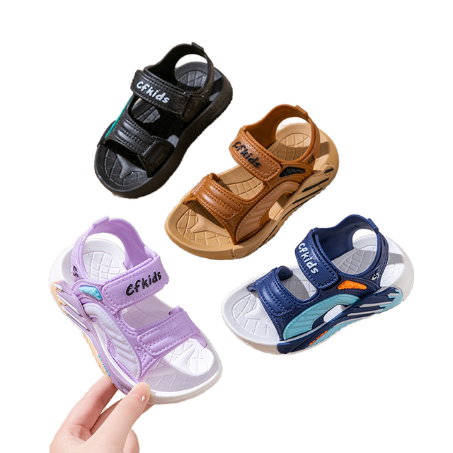 Summer Non Slip Soft Sole Baby Beach Footwear Magic Tape Sandals