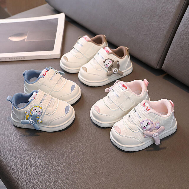 Breathable Soft Bottom Cartoon Newborn Toddler Leather Crib Shoes