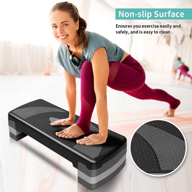 Plataforma Step Aeróbico Ajustable para Fitness en Casa