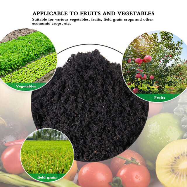 Venda Direta de Fábrica Aumenta Produção Fertilizante Orgânico de Esterco de Vaca em Pó Preto NPK Adequado para Culturas de Campo