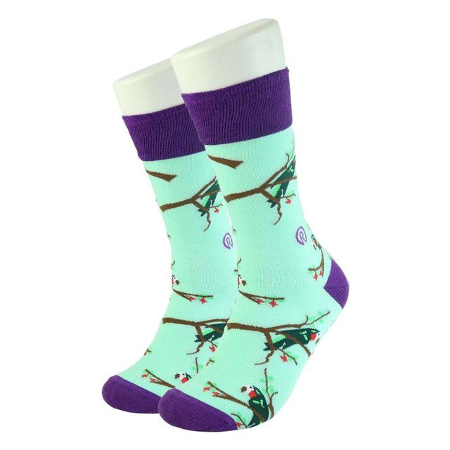 Personalisierte Jacquard-Socken aus Bambusfaser und Baumwolle mit Tiermotiv für Unisex
