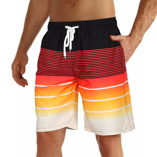 Bañador de Secado Rápido para Hombre con Forro de Malla - Pantalones Cortos de Playa Sublimados