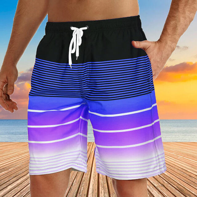 Bañador de Secado Rápido para Hombre con Forro de Malla - Pantalones Cortos de Playa Sublimados