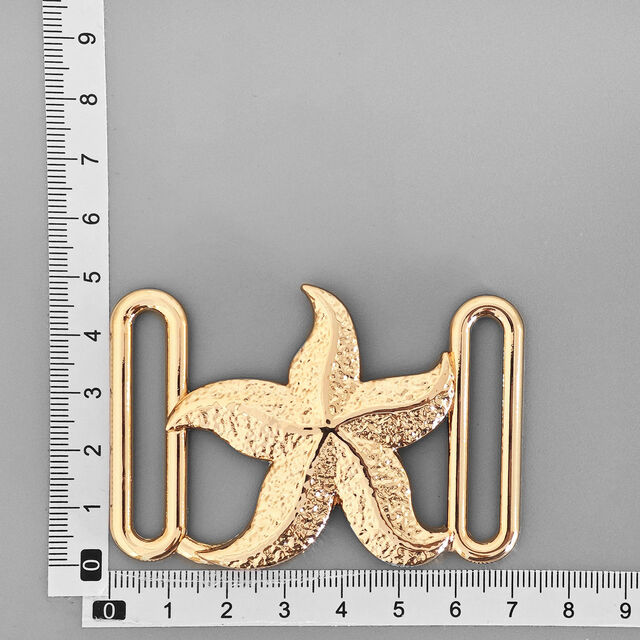 Fivela Decorativa Personalizada de Metal em Forma de Estrela do Mar para Acessórios de Lingerie Feminina
