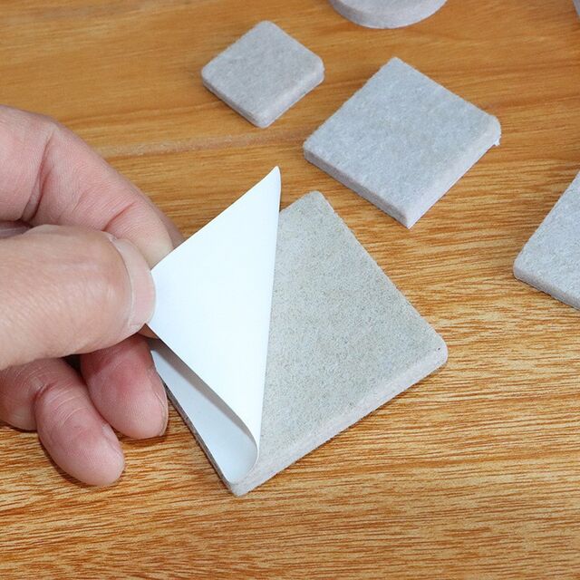 Protector de muebles de madera maciza para evitar colisiones de mesas y sillas - Felpa autoadhesiva silenciosa para suelos