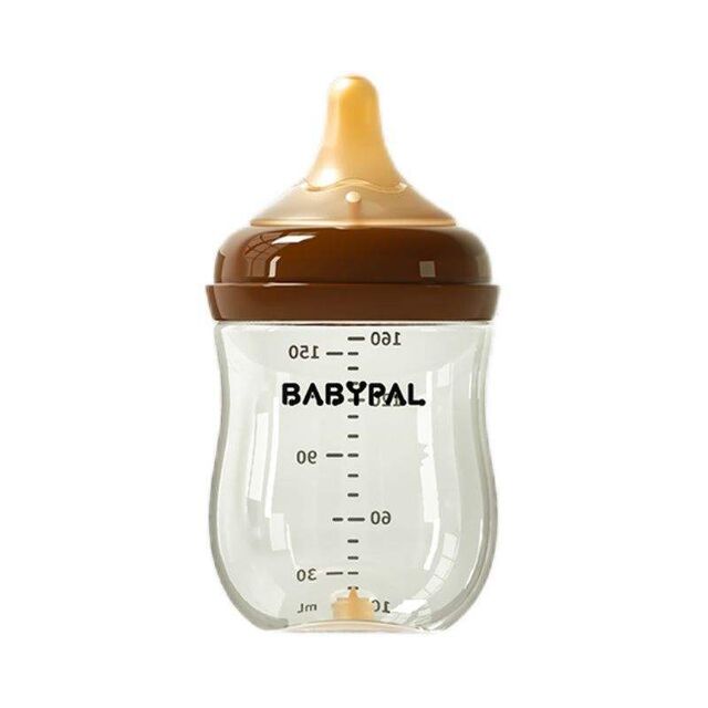 Bouteille pour Bébé en Verre Cristal Diamant à Large Calibre, Accessoire Tétine en Silicone