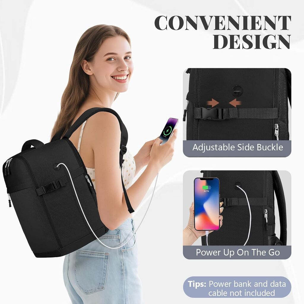 backpack traveler import Statement in Black Note the tablet and phone storage pockets Trekking Laptop Backpack Made in