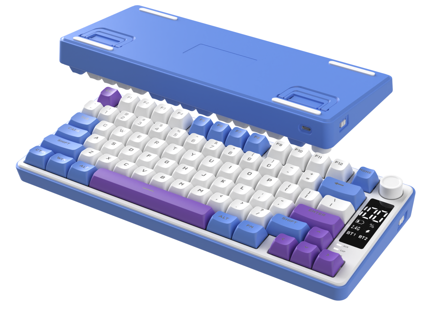 Source 75% Compact Gaming Keyboard Tri-mode Wireless Rgb Membrane ...