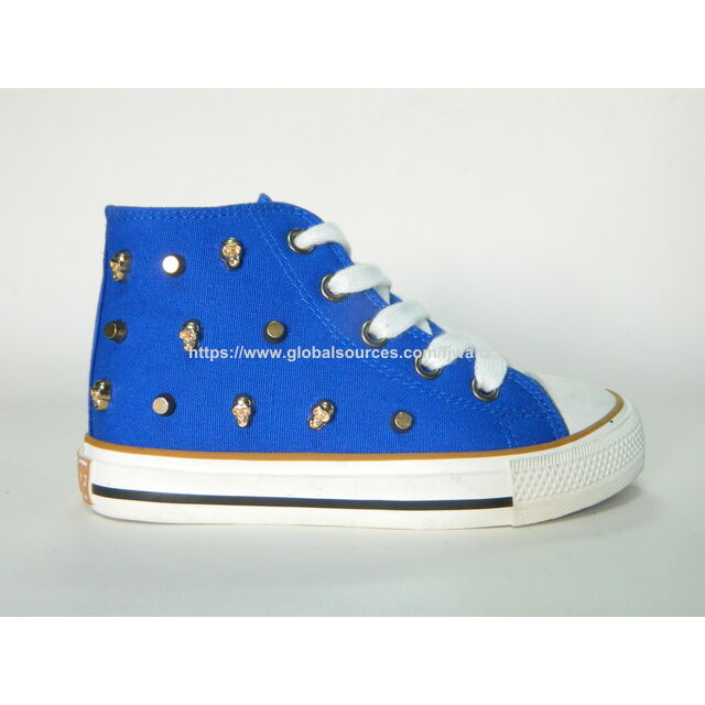 Children injection shoes,kids school shoes, mid-top canvas shoe