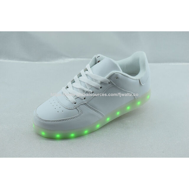 Children LED shoes, custom lace up injection shoes with LED on sole anti slip casual shoe