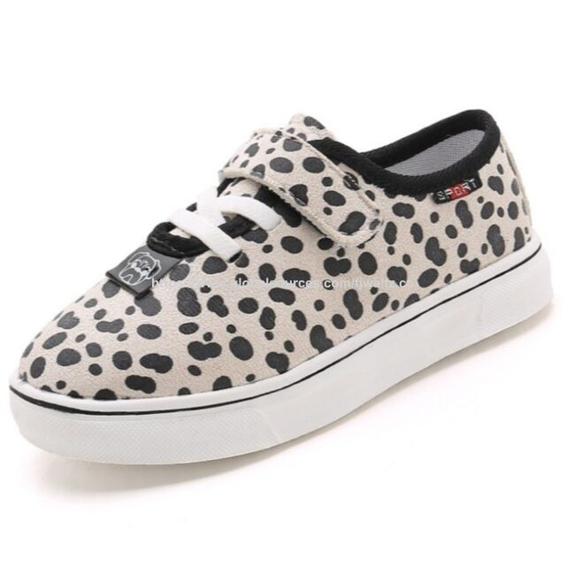 Children casual shoe, leopard print upper injection mold slip on for kid boy girl