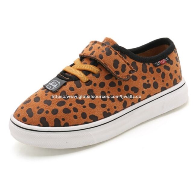 Children casual shoe, leopard print upper injection mold slip on for kid boy girl