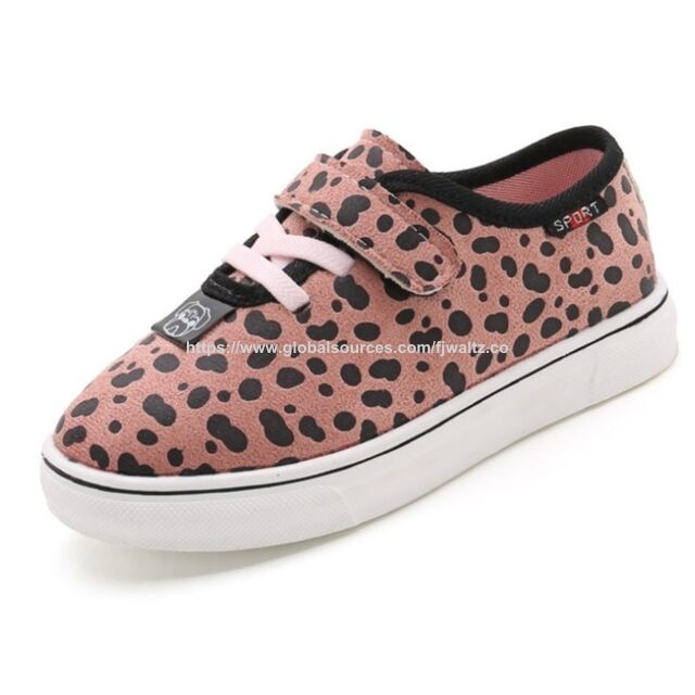 Children casual shoe, leopard print upper injection mold slip on for kid boy girl