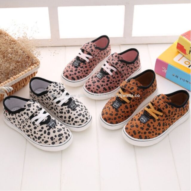Children casual shoe, leopard print upper injection mold slip on for kid boy girl