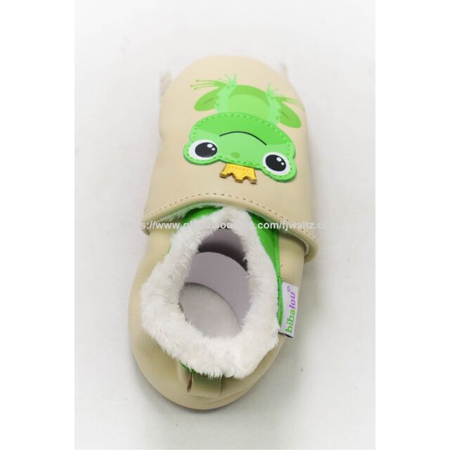 Soft Leather Baby Shoes Moccasins Slip on Boys Girls Slippers with Elastic Ankle, Anti Slip First Walker Crib Shoes for Infant