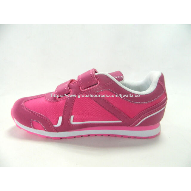 New style Children's High breathable mesh & suede PU upper Injection school shoes, good for jogging.
