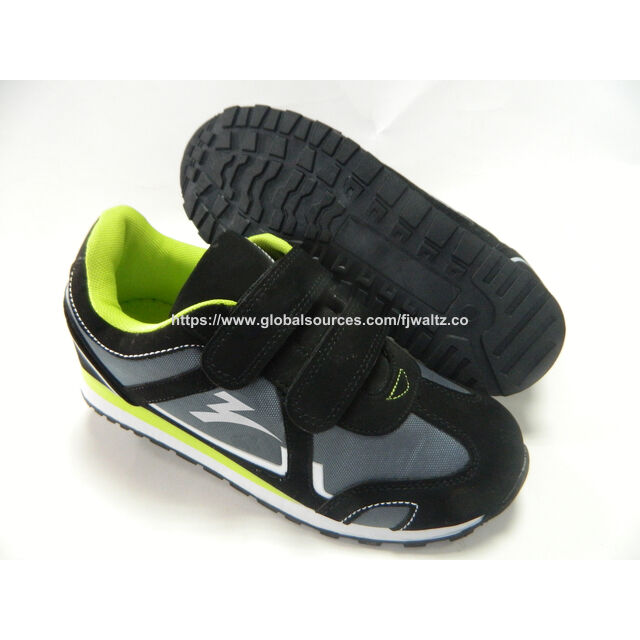 New style Children's High breathable mesh & suede PU upper Injection school shoes, good for jogging.