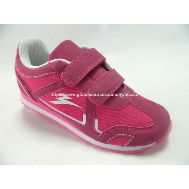 New style Children's High breathable mesh & suede PU upper Injection school shoes, good for jogging.