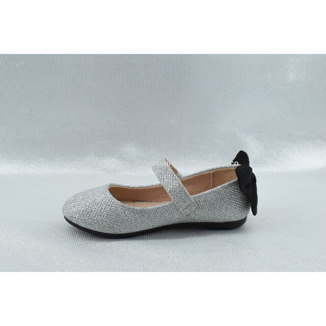 Customizable Girls' Dressy Shoes | Shiny Glitter Ballet Dance Shoes with Cute Bow Accent