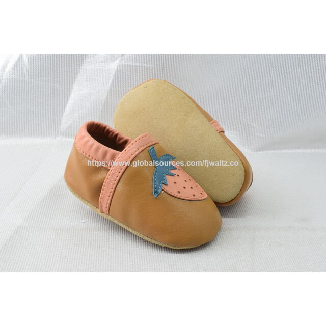 Wholesale Spring Autumn Soft Cow Leather Sofe Sole Prewalker Boy Moccasins Girls Baby Shoes