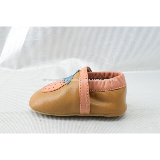 Wholesale Spring Autumn Soft Cow Leather Sofe Sole Prewalker Boy Moccasins Girls Baby Shoes