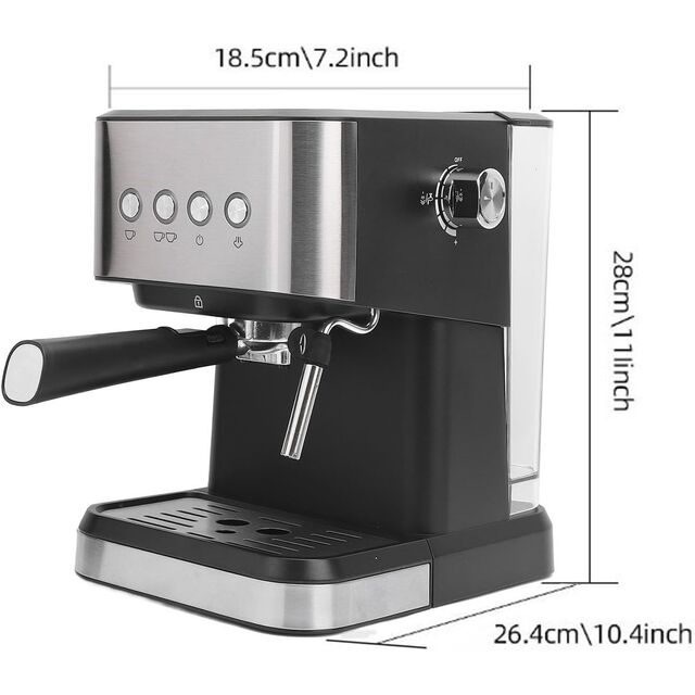 Professional Espresso Coffee And Cappuccino Machine with Big Water Tank.
