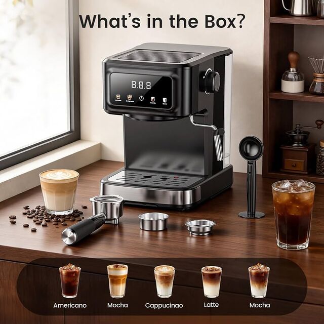 Buy Easy Clean Espresso Coffee And Cappuccino Machine with Big Water Tank.