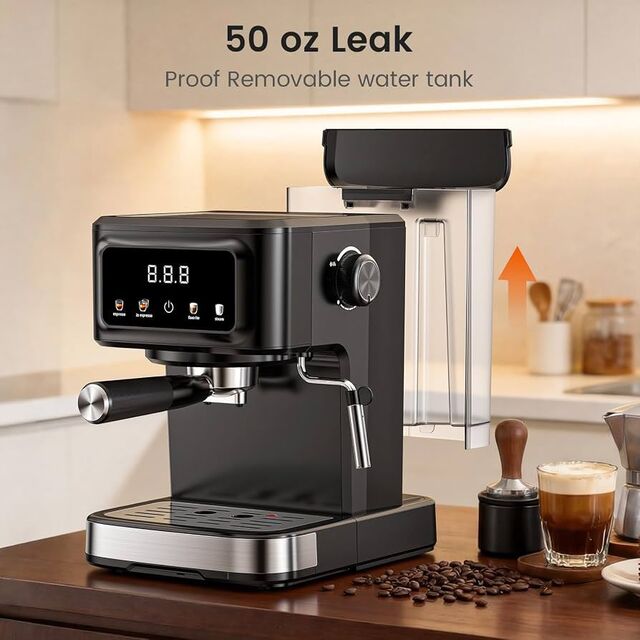 Buy Easy Clean Espresso Coffee And Cappuccino Machine with Big Water Tank.