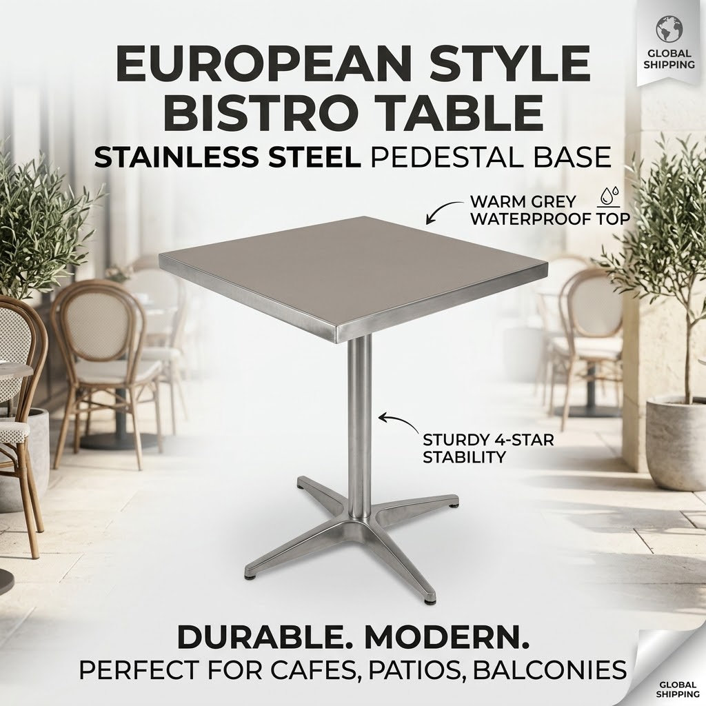 Source Heavy Duty Metal Base Square Cafe Table Durable Commercial ...