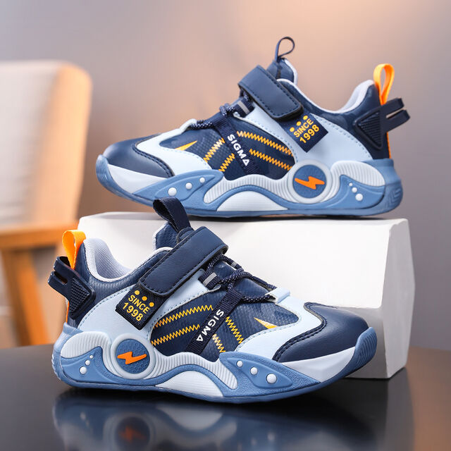 Kids Outdoor Sport Shoes Fashion Sneakers Lightweight Leather Running Shoes for Kid Breathable Casual Shoes