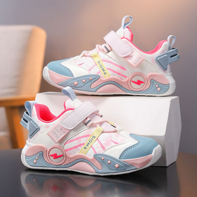 Kids Outdoor Sport Shoes Fashion Sneakers Lightweight Leather Running Shoes for Kid Breathable Casual Shoes