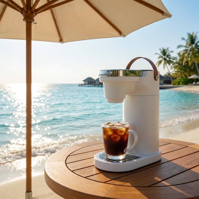 COKAFEGO CF01 All In One Outdoor Coffee Station Wireless Rechargeable Coffee Brewer with Insulated Water Reservoir