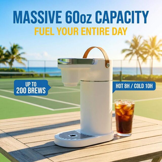 COKAFEGO CF01 All In One Outdoor Coffee Station Wireless Rechargeable Coffee Brewer with Insulated Water Reservoir