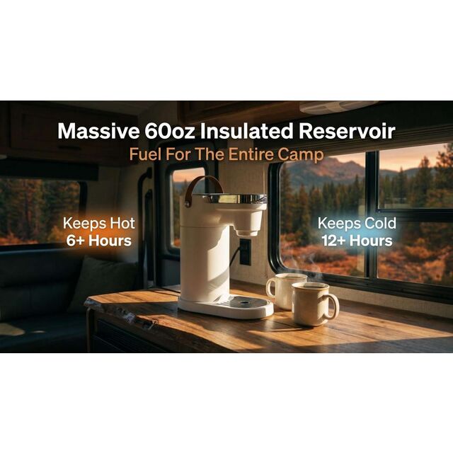 COKAFEGO CF01 Hot and Cold Brew Coffee Maker Wireless Outdoor Brewer Smart Extraction System with Insulated Tank