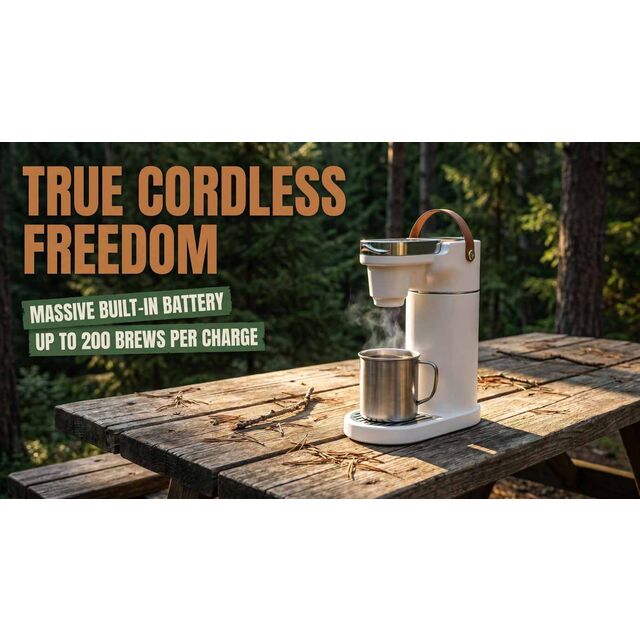 COKAFEGO CF01 Hot and Cold Brew Coffee Maker Wireless Outdoor Brewer Smart Extraction System with Insulated Tank