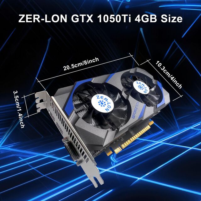 GTX 1050 Ti Gaming Graphics Card 4GB GDDR5 128Bit PCIe3.0 DP HDMI DVI for PC Gaming Office