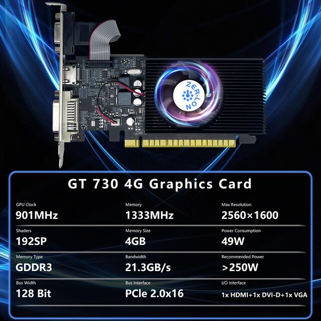 GTX 1050 Ti Gaming Graphics Card 4GB GDDR5 128Bit PCIe3.0 DP HDMI DVI for PC Gaming Office