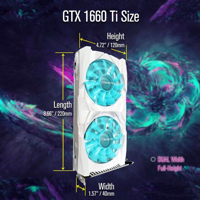 GTX1660 Super Graphics Card 6GB GDDR6 192-bit Dual Fans, Desktop Gaming GPU for PC Assembly Wholesale
