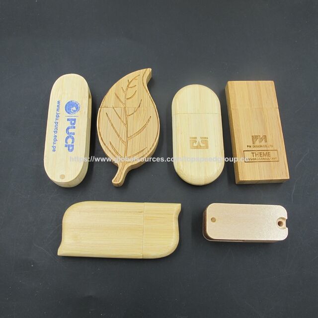 DIY Bamboo rotating U disk 64GB wood memory 32GB 3.0 USB flash drive 128GB large capacity pendrive custom printing pormo usb