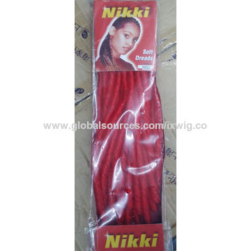 China Color Red Soft Dreads Hot Sale Synthetic Hair Extension