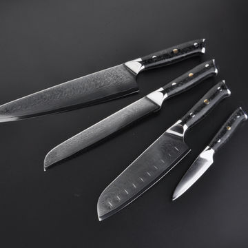 Chinakitchen Knife Set Vg10 Damascus Steel Compressed Carbon And Resin Handle On Global Sources