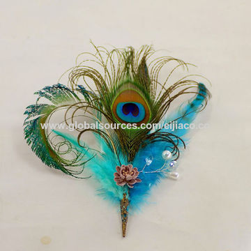 China Feather Hair Ornaments Feather Brooches Fascinator From Yiwu