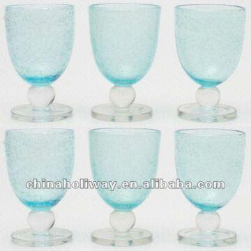 bubble glass goblets