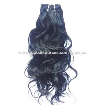 India 16 18 20 Inch Natural Wavy Human Hair Extension From