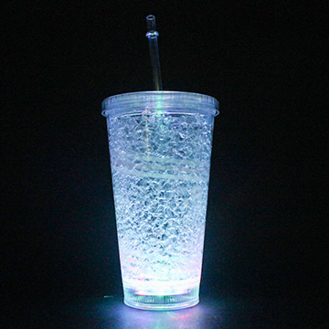 led glass cup