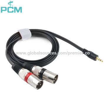 China Locking 1 8 3 5mm Trs Male To Dual Xlr Male Output Microphoe Cable For Saramonic Wireless Receivers On Global Sources Xlr Splitter Microphone Cable 3 5mm To Xlr Breakout Cable 3 5mm To Dual Xlr Y Cable
