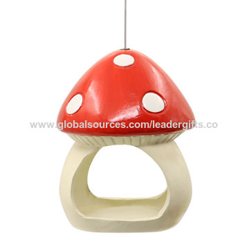 China Bsci Factory Mushroom Ceramic Bird Feeder For Garden