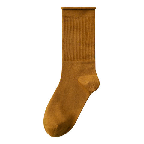China Women Daily Socks Cotton Flat Socks Wrinkle leg design socks toe ...